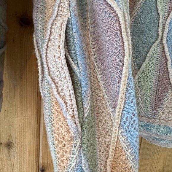 Coogi Vintage Size Medium Button Front Cardigan Sweater in Multi Pastels - Picture 6 of 8